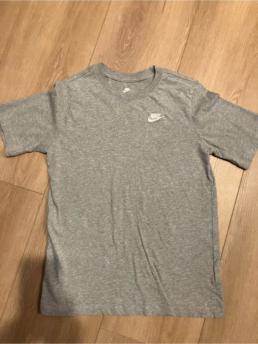 Nike Kids Gray Short Sleeve Tee with White Logo